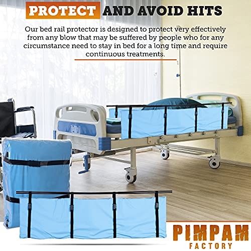 PimPam Factory - Protector barandilla Cama 40X160 cm | Fabricado en España | Tejido de poliéster y Poliuretano inducido | Diseñado para Proteger de Cualquier Golpe | Higiénico y Lavable