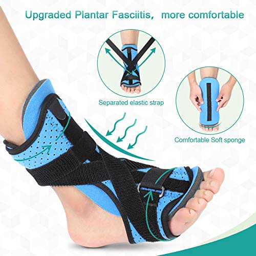 PINCOU Férula de Pie para Fascitis Plantar, FéRula de Noche con Relleno de Espuma Suave Ajustable, Soporte Para Pies con Soporte de Arco de CompresióN Para Alivio del TendóN