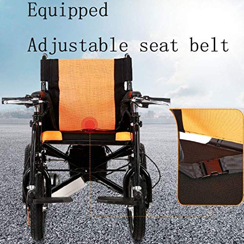 PINGJIA Silla De Ruedas Eléctrica Plegable Y Ligera Silla Eléctrica Portátil con Potencia O Manual Silla De Ruedas Solo Peso 28 Kg 45 Cm De Ancho Asiento