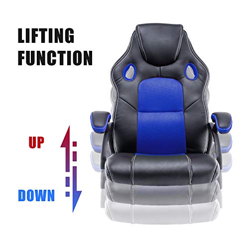 play haha. Silla de Escritorio para Videojuegos, Estilo de Carreras, Silla de Oficina giratoria, ergonómica, Silla de Trabajo con Soporte Lumbar, de Piel sintética con Silla de Trabajo Ajustable