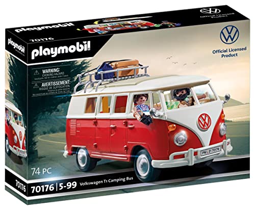 PLAYMOBIL 70176 Volkswagen T1 Camping Bus, Para niños a partir de 5 años