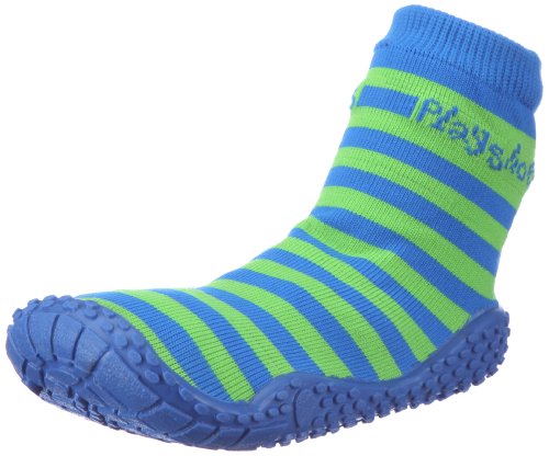 Playshoes Zapatillas de Playa con protección UV Raya, Zapatos de Agua Unisex Niños, Verde (Blau/Gruen 791), 26/27 EU