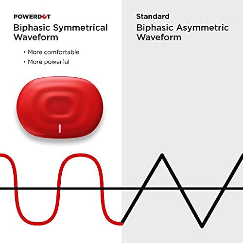 PowerDot 2.0 - Estimulador muscular eléctrico inteligente - TENS - DUO Red - Estimulador muscular eléctrico inalámbrico controlado por aplicación - Recuperación, fuerza, alivio del dolor