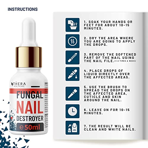 Prima Tratamiento de hongos para las uñas Fungal Nail Destroyer, Apto para Hongos Uñas Pies y Manos | Contiene Aceite del Arbol de Te y Aceite de Argán | 30ml | Lima y Cepillo de Uñas Gratis.