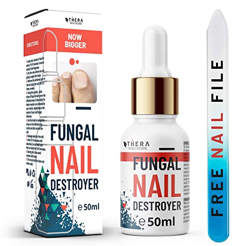 Prima Tratamiento de hongos para las uñas Fungal Nail Destroyer, Apto para Hongos Uñas Pies y Manos | Contiene Aceite del Arbol de Te y Aceite de Argán | 30ml | Lima y Cepillo de Uñas Gratis.