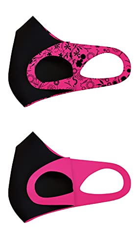 PRINT TODAY Mascarillas Neopreno Reutilizable Color Rosa | Homologada | Medida: 13,5x16 cm (talla S) |Pack 2 Unidades.