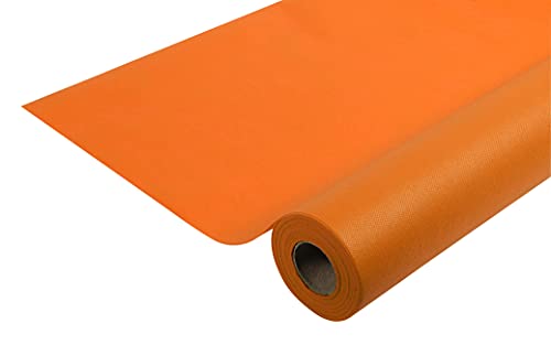 Pro Nappe Mantel – Ref R782043I – Mantel desechable de no Tejido spunbond – Rollo de 20 m de Largo x 1,20 m de Ancho – Color Naranja – Material Resistente al desgarro, Impermeable y Lavable