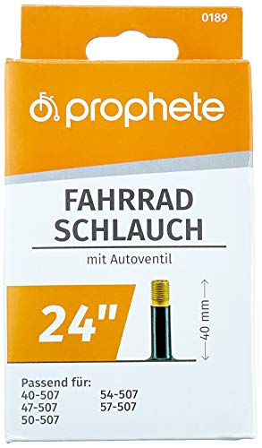 Prophete Fahrradschlauch 24 X 1,75-24 X 2,125 (47/57-507) Cámara de Aire para, Unisex Adulto, Negro, Large