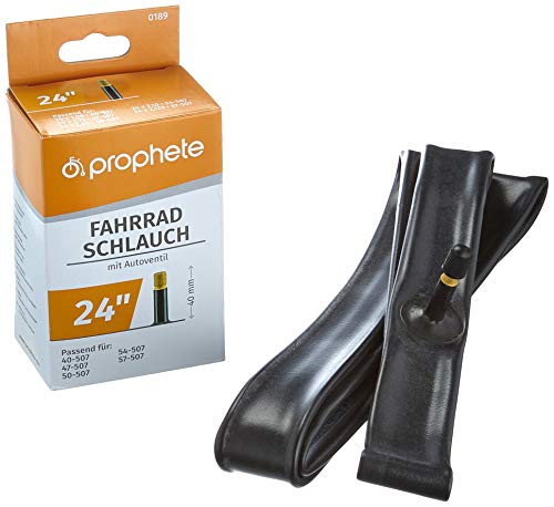 Prophete Fahrradschlauch 24 X 1,75-24 X 2,125 (47/57-507) Cámara de Aire para, Unisex Adulto, Negro, Large