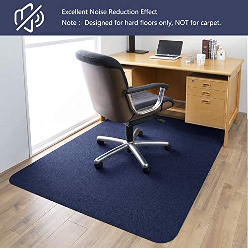 Protector Suelo Silla Ruedas, PVC Alfombra para Silla Gaming de 4 Mm de Grosor RectáNgulo, Alfombra Silla Ruedas Protector Suelo para Oficina, Hogar, 90x120cm, Antideslizante,Azul