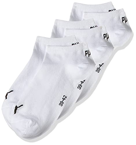 Puma PUMA UNISEX SNEAKER PLAIN 3P, Calcetines Unisex adulto, pack de 3, Blanco (White 300), 35/38 (Talla del fabricante: 035)