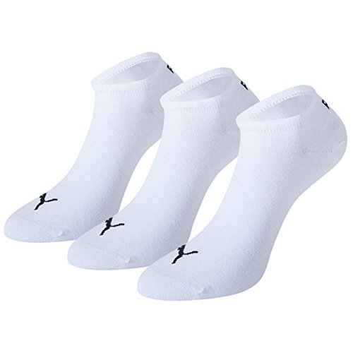 Puma PUMA UNISEX SNEAKER PLAIN 3P, Calcetines Unisex adulto, pack de 3, Blanco (White 300), 35/38 (Talla del fabricante: 035)