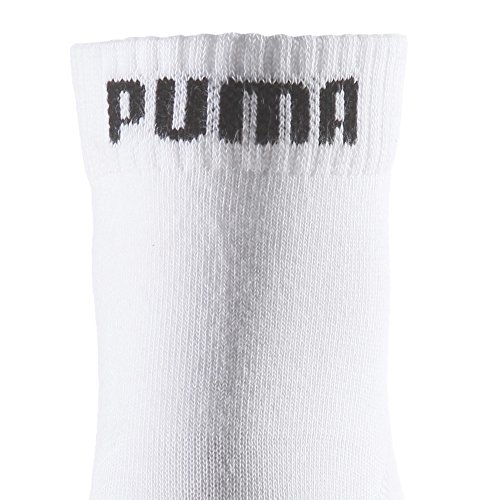 Puma Quarter Plain, Calcetín Unisex Adulto, Blanco (White), 43-46, (Pack de 3)