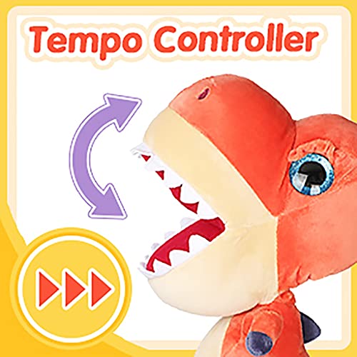 Puntilla de la Mano del Dinosaurio for el Juguete de la marioneta de la Mano del Dinosaurio Dino con la Boca Abierta Movible Puppet de Peluche for el Juego imaginativo Enseñanza de la enseñanza de la