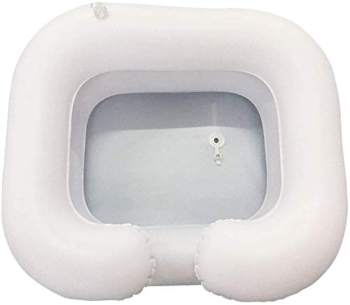 QAZXCV Cuenca Inflable del Champú De Pelo, Ducha De Noche Portátil con Tubo De Drenaje, Champú Y Acondicionador Cuenca, Pelo De La Colada En La Cama del Lesionado, Ancianos, Discapacitados, Encamados