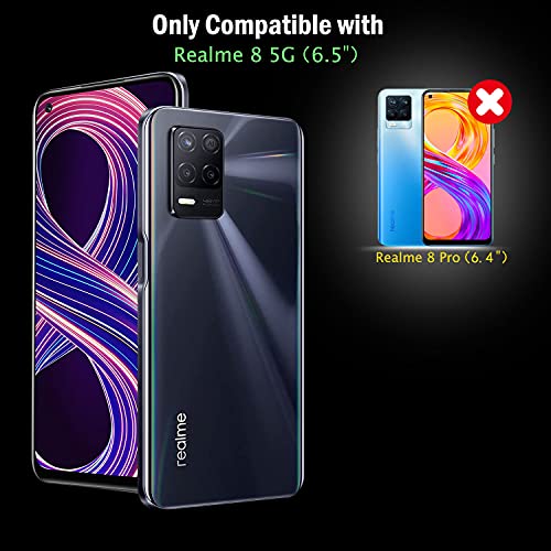 QHOHQ 3 Piezas Protector de Pantalla para Realme 8 5G (No Adecuado Realme 8 Pro) con 2 Piezas Protector de Lente de Cámara,Cristal Templado Membrana,9H Dureza - HD - Anti-Arañazos - Fácil de Instalar