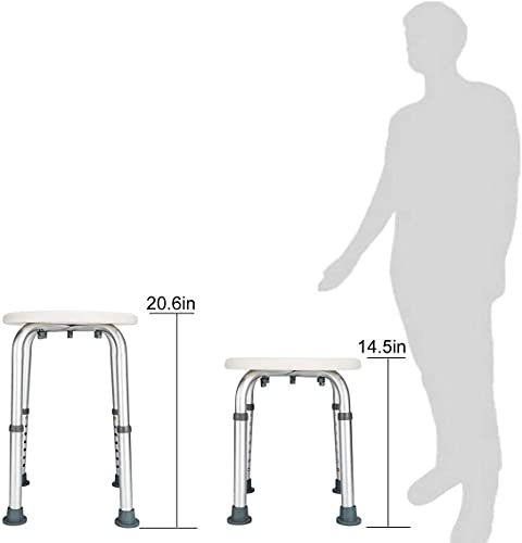 QIAOLI Silla de Ducha de baño para Ancianos Ajustable en Altura con Puntas de Goma Antideslizantes para Taburete de Ducha para Personas Mayores discapacitadas para Personas Mayores