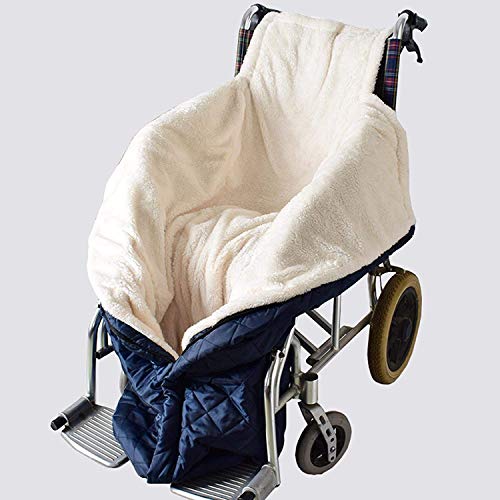 QMJYP Saco para Silla de Ruedas,Manta de Invierno para Silla de Ruedas para Adultos, Cosy - Funda de Forro Polar para Silla de Ruedas,Manta de Protección para Sillas de Rueda