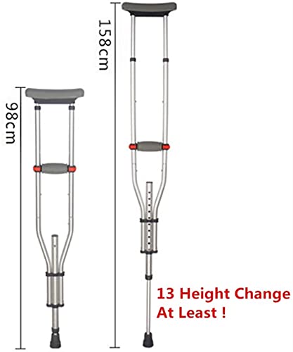 QTFBYT Muletas Ajustables Muletas de Aluminio Plegables para Axilas con cómodo Acolchado y Agarre en Las Axilas Ligero Ideal para Viajes o Trabajo Happy Life