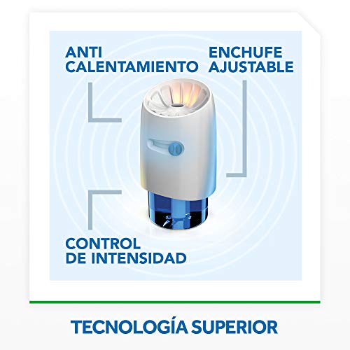 Raid Eléctrico Líquido Protección+ 60 noches - Enchufe anti mosquitos comunes y tigre con difusor regulable. Incluye aplicador y recambio