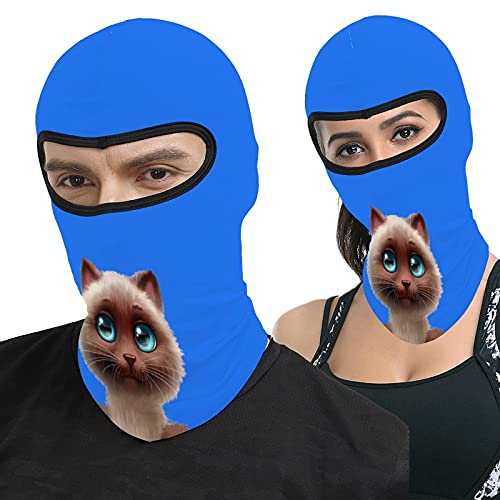 Rainnights Personalizar Ciclismo Máscaras Completas Caperucita Impreso Kitten Cute Cartoon Art para Unisex Hombres Mujeres Niños Niñas Adolescente Esquí Escalada Escalada en Roca Viajes Aptit