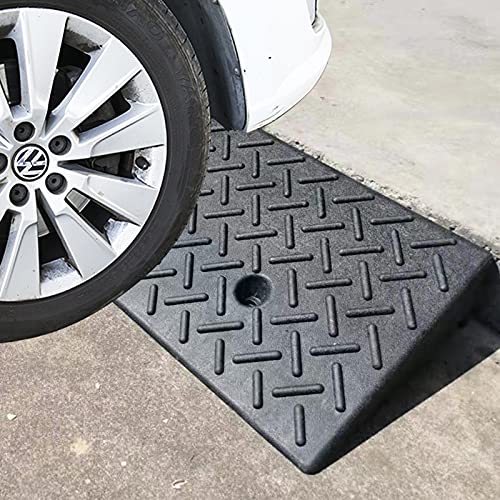 Rampa Rampas Rampa De Goma para Coche para Entrada De Garaje, Rampa De Entrada Extra Larga Pendiente para Silla De Ruedas, para Cortacésped/Coche Bajo Que Pasa por La Puerta (Size : 100x25cmx5cm)