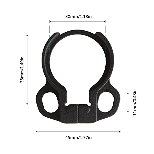 Ranstac Sling Swivel Mount 2 Point Accesorios de Conexión para Herramientas Deportivas al Aire Libre CJ/HDK-01 (Tipo C)