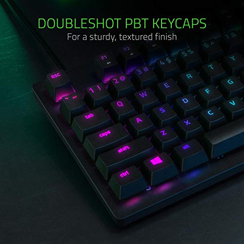 Razer Huntsman Tournament Edition - Teclado con teclas opto-mecánicas, accionamiento óptico, barra estabilizadora de teclas, durabilidad inigualable, Synapse 3 - EU Layout, Negro