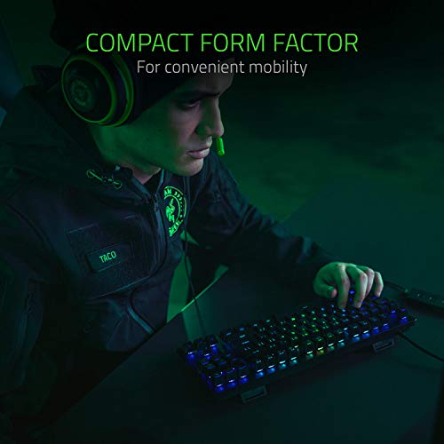 Razer Huntsman Tournament Edition - Teclado con teclas opto-mecánicas, accionamiento óptico, barra estabilizadora de teclas, durabilidad inigualable, Synapse 3 - EU Layout, Negro