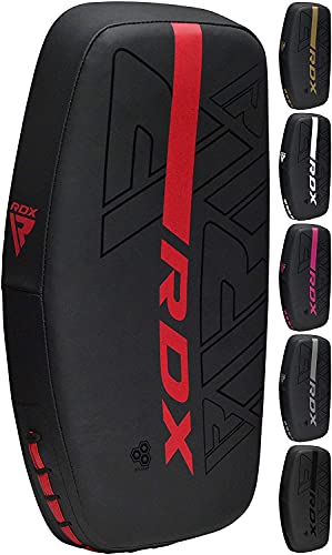 RDX Thai Pads Paos Muay Thai Kick Boxing Entrenamiento, Maya Hide Cuero Boxeo Almohadilla, Kara Curvo Escudo Manoplas para MMA Kicking Sparring Artes Marciales Taekwondo Combate Deportes Training Pad