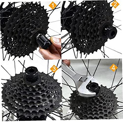 Reemplazo De Bicicleta Freewheel Casettes Removedor De Acero Al Carbono Rueda Libre Rueda De Reparación Sólido Freewheel Spinner Negro Ciclismo Neumático Kits