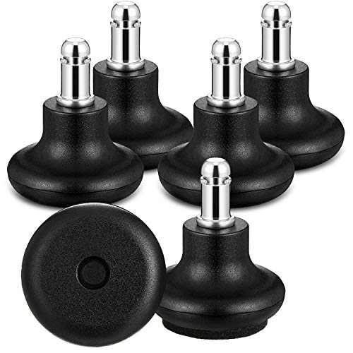 Reemplazo de Deslizamientos en Forma de Campana Tapón de Ruedas de Silla de Oficina Rueda Giratoria de Silla Ruedas a Fijas, 2 Pulgadas Deslizamientos con Almohadillas de Fieltro, 5 Piezas