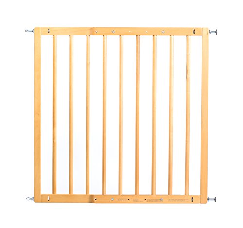 Reer 46211 - Puerta de seguridad para niños con cerrojo, 106 cm, color: madera - natural