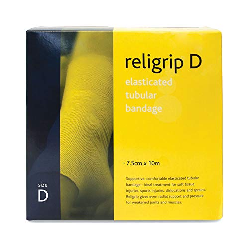 Religrip REL464 - Vendaje tubular, tamaño D, 7,5 cm x 10 m