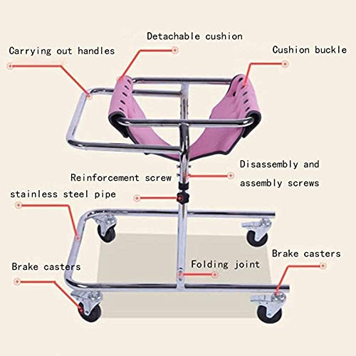 RGHS Caminante De Entrenamiento De Pie para Niños, Dispositivo De Entrenamiento De Miembros Inferiores Hemipléjico Plegable, Ayuda para Caminar, para Niños Discapacitados con Parálisis Cerebral