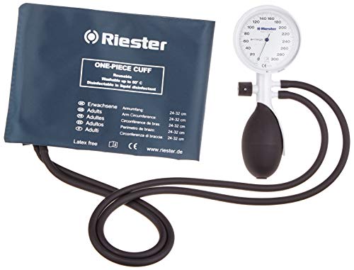 Riester 1371-151 e-mega blanco, brazalete desinfectable adultos, 2-tubo, sin latex