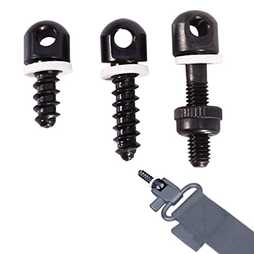 RimFly Pack 3PC Tornillos Giratorios QD para Airsoft Sling Swivels Pernos para Eslinga de Montaje de Rifle y Armas con Separación Rapida y Rail Picatinny Weaver de Deportes