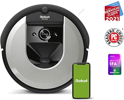 Robot aspirador Wi-Fi iRobot Roomba i7156 - Cepillos goma multisuperficie - Mapea y se adapta al hogar - Reconoce objetos - Sugerencias personalizadas - Compatible asistente voz - Coordinación Imprint