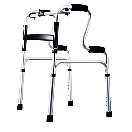 Rollador Plegable, Andador Plegable Para Adultos,Andador Plegable Bipedestación, Andador para Ancianos Caminador Plegable con Altura Ajustable Almohadillas de Pies Marco de Aleación de Aluminio,Altu