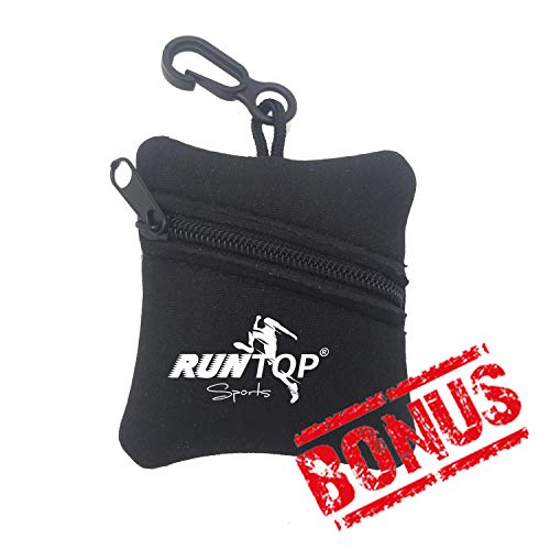 RUNTOP - Manguitos para dedo (un par) para protección para levantamiento de pesas, levantamiento de pesas, crossfit, entrenamiento para evitar desgarros, ampolla (negro, M)