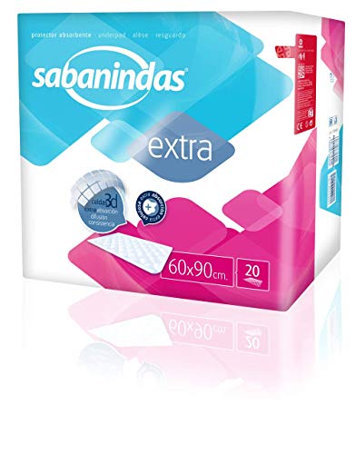 SABANINDAS Extra - Protector de cama 60x90 cm - 20 unidades