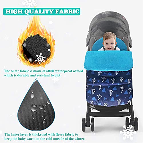 Saco de Silla de Paseo Universal - Saco Impermeable Universal para Sillita del Coche Saco de Invierno Universal para Cochecito y Silla de paseo Protección Antideslizante…