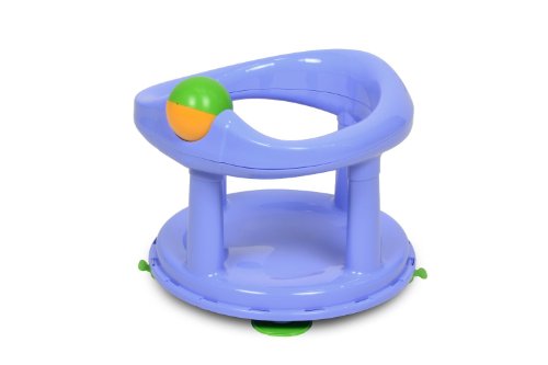 Safety 1st 360 ° asiento de baño giratorio, asiento ergonómico para la bañera con rollball y 4 ventosas, utilizable desde aprox.6 meses hasta un máximo de 10 kg, pastel, azul claro, 32110009