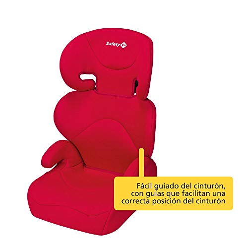 Safety 1st Road Safe Silla de Coche Grupo 2/3, Reclinable en 2 Posiciónes, Fácil y Rápida de Instalar con Cinturón de Seguridad, Full Red (rojo)