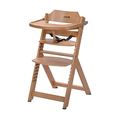 Safety 1st Timba Silla Alta Ajustable, Marrón (Natural Wood), 6 Meses-10 Años (máx 30 kg)