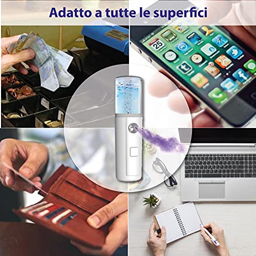 SaniTask - Nebulizador portátil profesional, USB, esterilizador rápido para todos los entornos, coche, casa, smartphone, objetos, superficies desinfectantes, líquido alcohólico