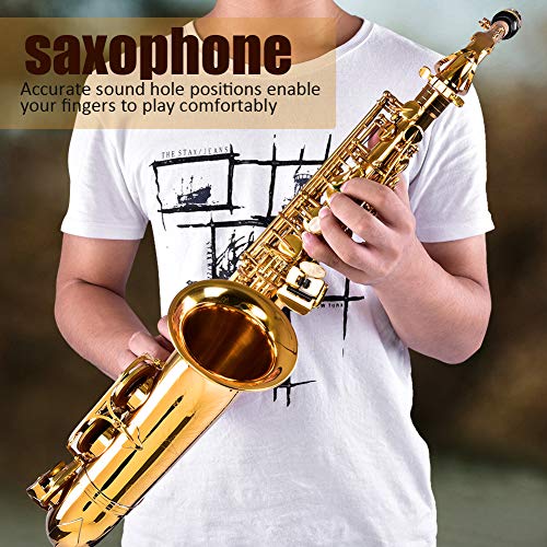 Saxphone Alto Eb Saxofón Saxofón Saxofón Saxofón Conjunto con caja de almacenamiento Boquilla Accesorios Saxphone Dorado