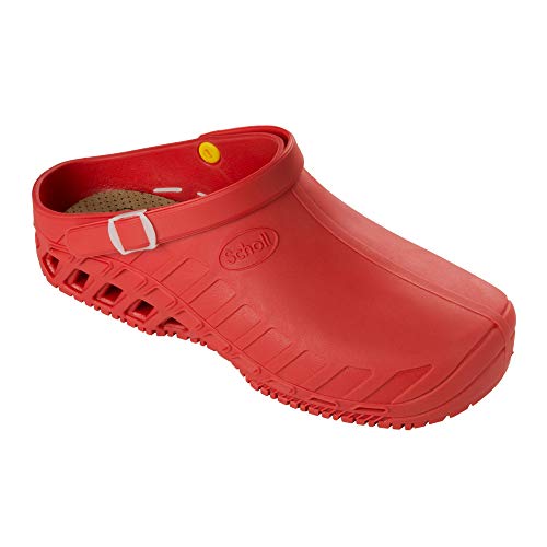 Scholl Clog, Zueco EVO Mujer, Rojo, 43.5 EU