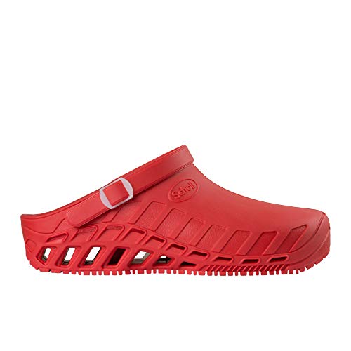 Scholl Clog, Zueco EVO Mujer, Rojo, 43.5 EU