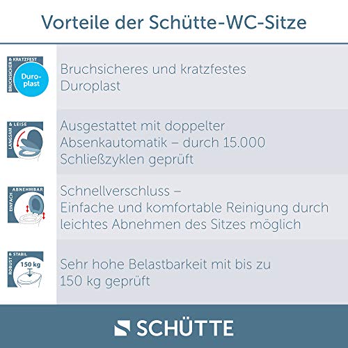 Schütte Asiento de inodoro Sunset Sky con descenso automático, tapa de inodoro con diseño y cierre rápido para la limpieza, tapa de duroplast (carga máxima del asiento de inodoro 150 kg)